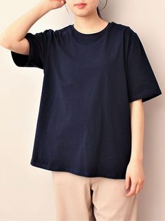 【接触冷感】 キシリトール加工 半袖Tシャツ　大きいサイズレディース