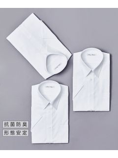 【大きいサイズ/メンズ】抗菌防臭・形態安定半袖ワイシャツ白3枚組（レギュラーカラー）（標準シルエット）